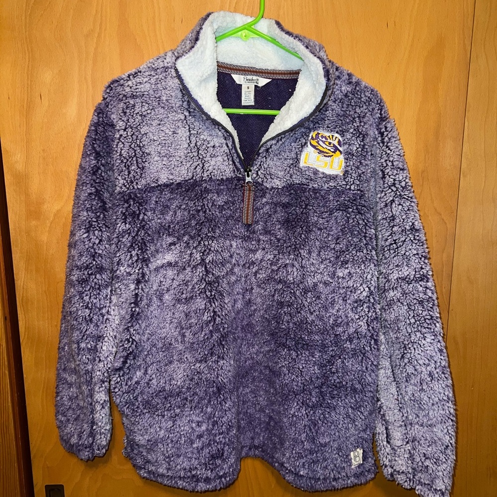 New purple LSU Sherpa Half zip S